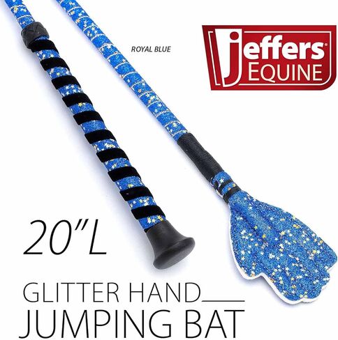 Jeffers Fear Horse Race Bat - 20 بوصة تدريب السوط مع الزعنفة الجلدية ، محصول ركوب الفروسية للسباق ، المسار ، البرميل ، القفز ، معدات الفارس ، ملحق الخيل خفيف الوزن - أسود in Kuwait