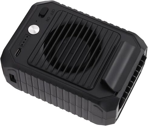 ZJchao Upgraded Strong Airflow Waist Fan with, Necklace Fan. 10000mAh Battery for Fishing Gardening Climbing, Phone Charging Stand. USB powered, Supports 20 hours continuous use in Saudi Arabia