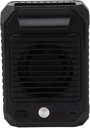 ZJchao Upgraded Strong Airflow Waist Fan with, Necklace Fan. 10000mAh Battery for Fishing Gardening Climbing, Phone Charging Stand. USB powered, Supports 20 hours continuous use in Saudi Arabia
