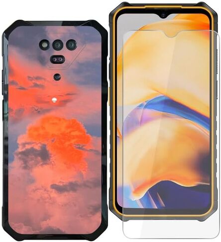 لحافظة Ulefone Armor X13، مع [1 × طبقة حماية من الزجاج المقسى]، حافظة حماية من السيليكون الناعم الأسود مقاومة للصدمات لهاتف Ulefone Armor X13 (6.52 بوصة) - الغسق in Kuwait