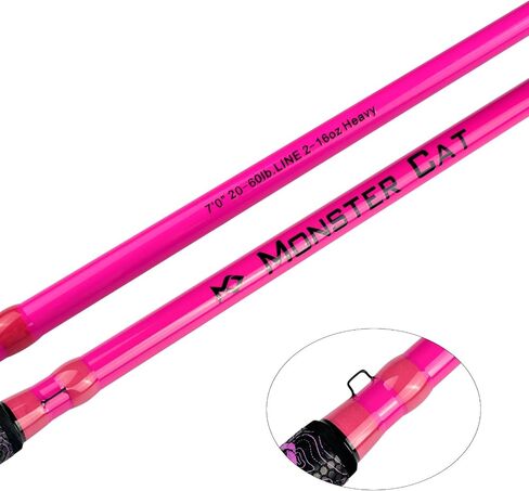 Monster Catfish Fishing Rod, 1 Piece 7’ Glow with Black Light Catfishing Casting Rods Heavy in Kuwait