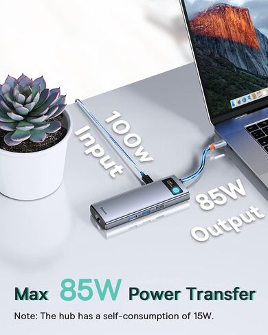 Baseus 9 في 1 USB C Hub وبنك طاقة 22.5 واط وكابل USB C مضفر مدمج in Saudi Arabia