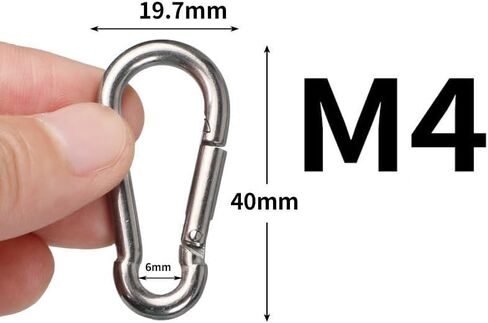 48pcs M6 Carabiner Clip 2.36 بوصة شاقية من الصلب الكارابينر مقطع الربيع المفاجئة خطاف صغير carabiner ، 260 رطلا القدرات مقاطع الربيع لأرجوحة أرجوحة سفر في الهواء الطلق in Saudi Arabia