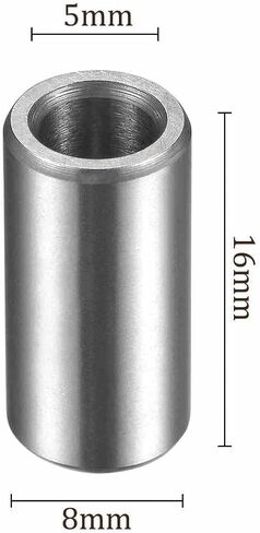 Kozelo 6pcs Sleeve Bearings - [ 5mm x 8mm x 10mm ] Oilless Bushings Precision Sleeve Bearing for Industrial Equipment Use | Chrome Steel in Kuwait