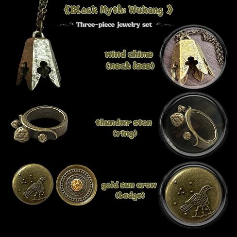 Black Myth: Wu kong Accessories Jewelry مجموعة مكونة من 4 قطع من عصابة رأس ذهبية إصدار جامعي مادي 1: 1 مجموعة مصممة خصيصًا لعشاق ألعاب Wukong [لعبة Ps6 غير متضمنة] in Kuwait