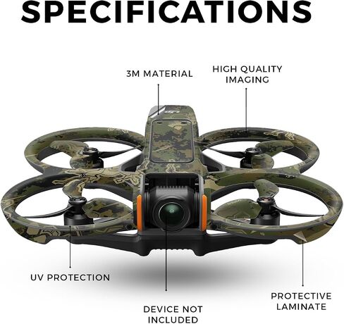 Drone Skin Compatible with DJI Avata 2 (2024) - Viper Woodland - Premium 3M Vinyl Protective Wrap Decal Cover - Easy to Apply | Crafted in The USA by MightySkins in Saudi Arabia