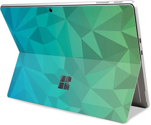 غلاف الكمبيوتر اللوحي متوافق مع Microsoft Surface Pro 11 (2024-2025) - مضلع أزرق أخضر - غطاء لاصق واقٍ من الفينيل الفاخر 3M - سهل الاستخدام | صُنع في الولايات المتحدة الأمريكية بواسطة MightySkins in Kuwait