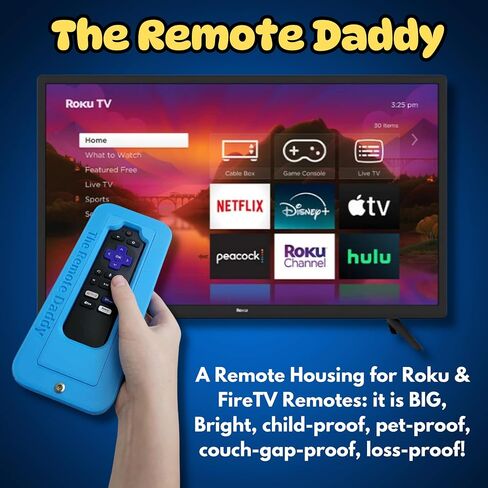 حافظة صلبة واقية | حقيبة التحكم عن بعد مقاومة للكلاب | يناسب معظم أجهزة التحكم عن بعد FireTV وRoku (أزرق) in Kuwait