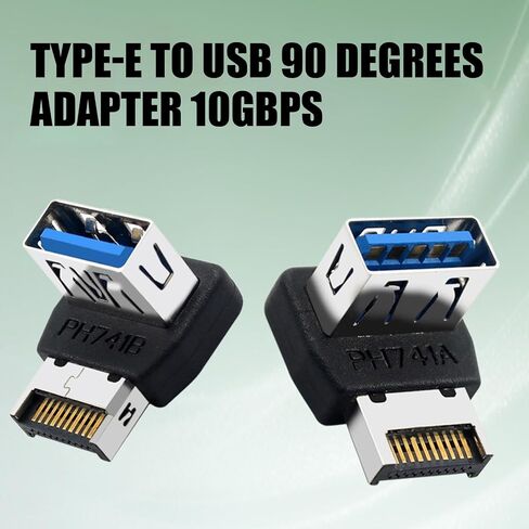 USB 3.1 to Adapter - 90 Degree Front Panel Connector｜Motherboard Header Converter Alloy Black, for PC Build Computer Case Modding Boys Women Youth Girls Teens DIY Projects in Saudi Arabia