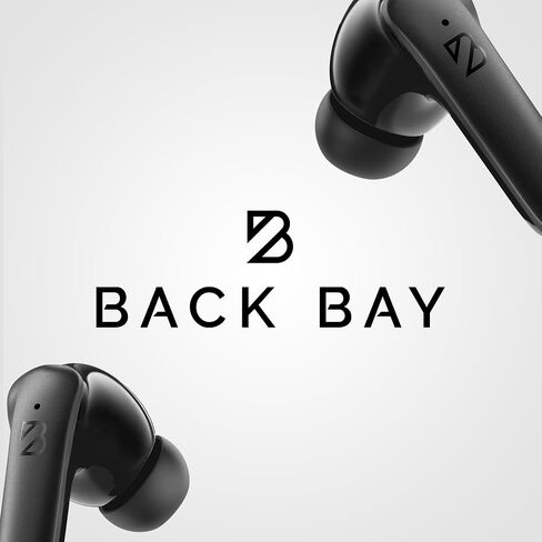 Back Bay Audio - مقرها الولايات المتحدة الأمريكية - iPhone + Android Earbuds Wireless Bluetooth V5.3، سماعات أذن زرقاء مقاومة للعرق لهواتف Android، سماعات أذن صغيرة مع ميكروفون لاسلكي لسماعات أذن iPhone Bluetooth in Kuwait