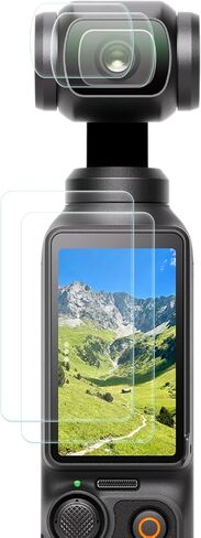 واقي شاشة DJI Osmo Pocket 3، طبقة LCD من الزجاج المقوى فائق الدقة مقاوم للخدش وواقي عدسة لـ DJI Osmo Pocket 3، مجموعة ملحقات صلابة 9H قطعة واحدة in Saudi Arabia