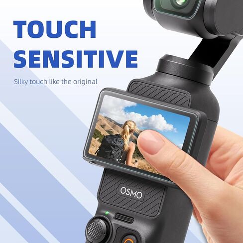 واقي شاشة DJI Osmo Pocket 3، طبقة LCD من الزجاج المقوى فائق الدقة مقاوم للخدش وواقي عدسة لـ DJI Osmo Pocket 3، مجموعة ملحقات صلابة 9H قطعة واحدة in Saudi Arabia