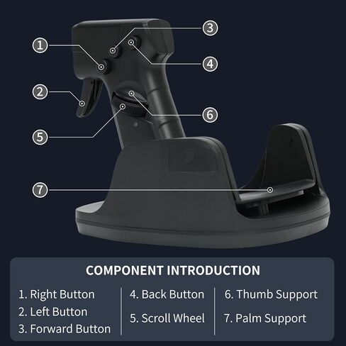L25B Gun Grip Mouse: Wired Gaming Mouse, Dual Mouse Sensors for Realistic Aiming, Independent DPI Setting Buttons of Each Sensor, Smooth Movement Design, FPS Game Immersive Shooting in Saudi Arabia