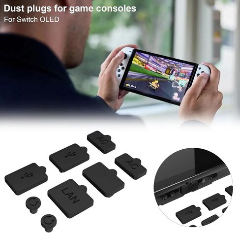 Host Base Dust Plug Silicone Dustproof Protective Cover Game Console Spare Accessories Part for Switch/Switch OLED in Saudi Arabia