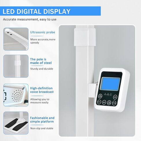 قياس الارتفاع من سبائك الألومنيوم للبالغين والأطفال، قياس الارتفاع، قضيب قياس الارتفاع المحمول، 8-82 بوصة/20-210 سم/وحدة مع سم وبوصة 8-82، للمنزل والمكتب وصالة الألعاب الرياضية والفحص الطبي in Kuwait