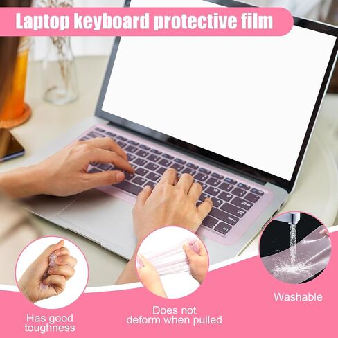 Keyboard Cover Laptop Keyboard Protector Silicone Skin for Notebook Computer Flexible Thin Dustproof Reusable Film(Blue) in Saudi Arabia