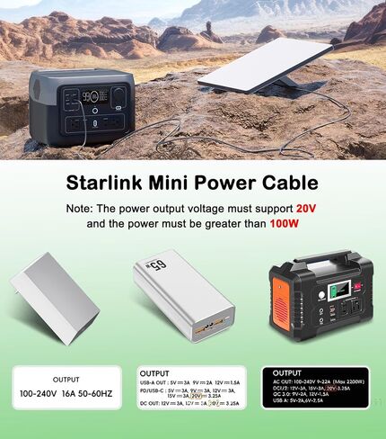 كابل ستارلينك ميني 10 قدم/3 متر، كابل ستارلينك ميني دي سي مقاوم للماء 18AWG، سلك طاقة 5521 تيار مستمر خارجي in Kuwait