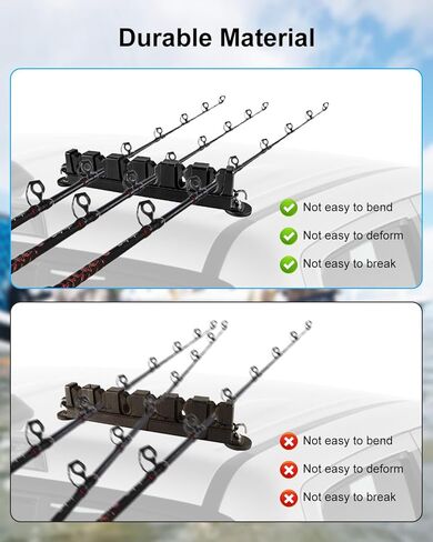 حامل قضيب الصيد المغناطيسي، حامل عمود الصيد، حامل تخزين قضيب عمودي لسرير الشاحنة، باب المرآب، جدار القارب، متجر 6 قضبان صيد، زوج واحد أسود in Kuwait