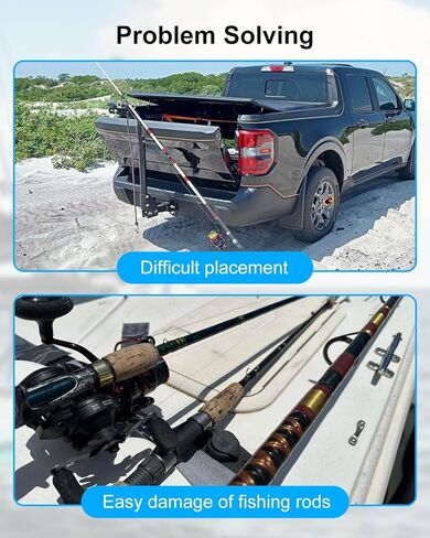 حامل قضيب الصيد المغناطيسي، حامل عمود الصيد، حامل تخزين قضيب عمودي لسرير الشاحنة، باب المرآب، جدار القارب، متجر 6 قضبان صيد، زوج واحد أسود in Kuwait