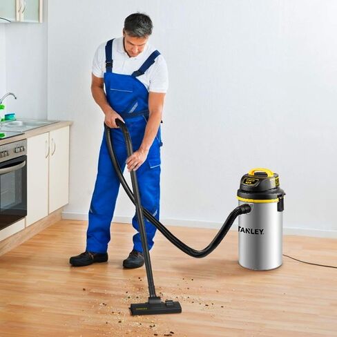 Stanley Wet/Dry Hanging Vacuum, 4.5 Gallon, 4 Horsepower, Stainless Steel Tank in Saudi Arabia