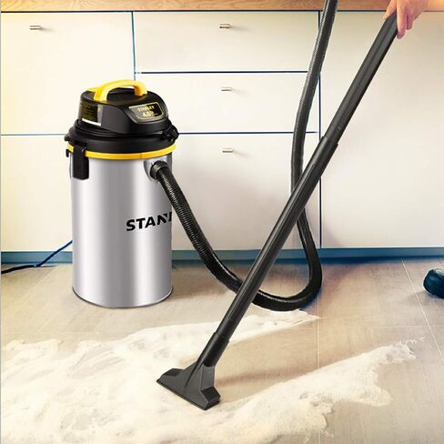 Stanley Wet/Dry Hanging Vacuum, 4.5 Gallon, 4 Horsepower, Stainless Steel Tank in Saudi Arabia
