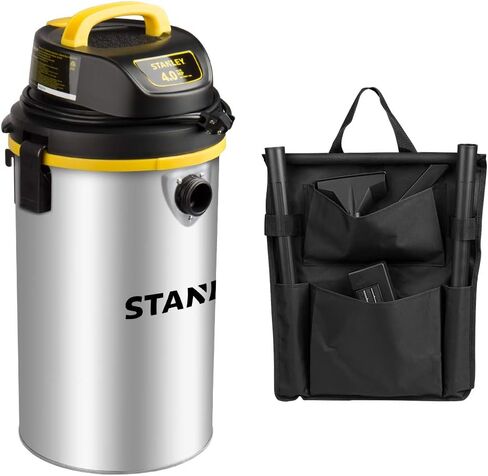 Stanley Wet/Dry Hanging Vacuum, 4.5 Gallon, 4 Horsepower, Stainless Steel Tank in Saudi Arabia