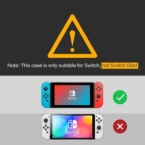 Switch 2 Dockable Case with Screen Protector - Clear Hard Shell Cover with Joy-Con Grip TPU, Thumb Caps - Protective Accessories Kit for Nintendo Switch 2 Console & Dock in Saudi Arabia