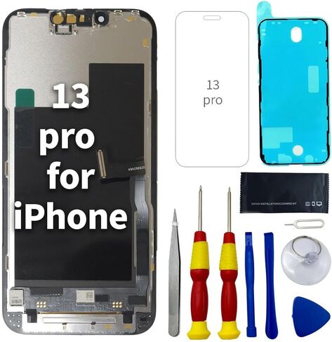 بديل شاشة iPhone 13 Pro مقاس 6.1 بوصة، مجموعة محول رقمي لشاشة LCD تعمل باللمس ثلاثية الأبعاد مع أدوات إصلاح (موديل A2483، A2636، A2638، A2639، A2640) in Kuwait