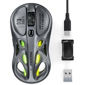 Wireless Gaming Mouse, Tri-Mode 2.4G/USB-C/Bluetooth Mouse, 800-4800 DPI, Ergonomic Optical Mouse Gamer, RGB & 6 Programmable Buttons, 65g, Rechargeable, for PC/Mac/Laptop in Saudi Arabia