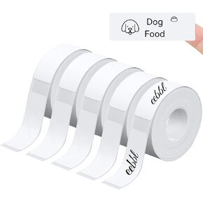 إعادة تعبئة شريط صانع الملصقات EEBBL D30 P21، 15 × 30 مم (0.59 بوصة × 1.2 بوصة) ملصقات طباعة ملصقات حرارية متوافقة مع ورق الطباعة المُكيَّف لطابعة الملصقات المحمولة D30 للمكتب، 230 ملصق/لفة، 5 لفات (أبيض) in Kuwait