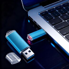 16GB USB Flash Drives, USB 2.0 Thumb Drives Memory Stick Jump Drive Zip Drive Pen Drive with LED Indicator External Storage for Computer PC Laptop, Blue in Kuwait