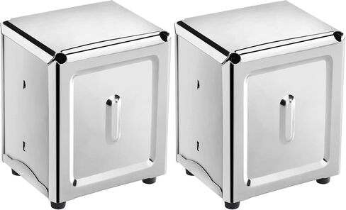 New Star Foodservice 24043 Stainless Steel Short Napkin Dispenser, 3.875 by 4.75 by 5.5-Inch in Kuwait