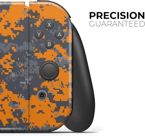 Design Skinz - متوافق مع Nintendo DSi XL - غطاء حماية من الفينيل قابل للإزالة ومقاوم للخدش - برتقالي ساطع ورمادي مموه رقمي in Saudi Arabia