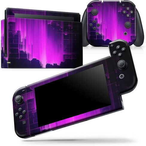 Design Skinz - متوافق مع Nintendo DSi XL - غطاء حماية من الفينيل قابل للإزالة ومقاوم للخدش - خلل وردي زاهٍ تجريدي in Saudi Arabia