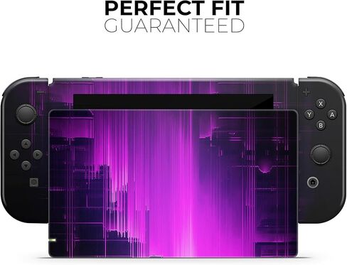 Design Skinz - متوافق مع Nintendo DSi XL - غطاء حماية من الفينيل قابل للإزالة ومقاوم للخدش - خلل وردي زاهٍ تجريدي in Saudi Arabia