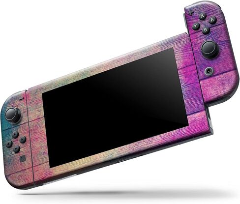 Design Skinz - Compatible with Nintendo DSi XL - Skin Decal Protective Scratch-Resistant Removable Vinyl Wrap Cover - Pink & Blue Grunge Wood Planks in Saudi Arabia