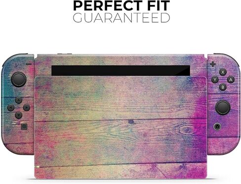 Design Skinz - Compatible with Nintendo DSi XL - Skin Decal Protective Scratch-Resistant Removable Vinyl Wrap Cover - Pink & Blue Grunge Wood Planks in Saudi Arabia
