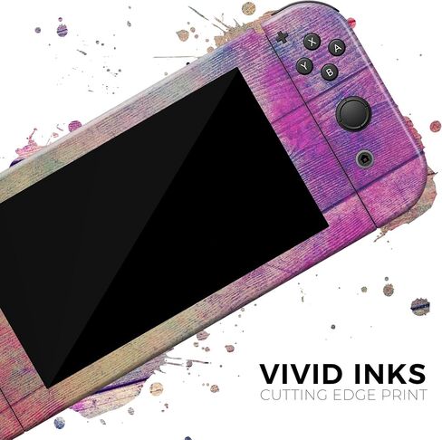 Design Skinz - Compatible with Nintendo DSi XL - Skin Decal Protective Scratch-Resistant Removable Vinyl Wrap Cover - Pink & Blue Grunge Wood Planks in Saudi Arabia