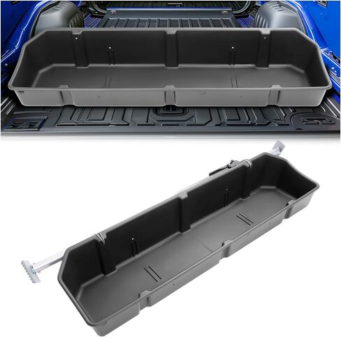 HECASA Adjustable 55-69 inch Truck Storage Box Compatible with Ford Chevy Chevrolet GMC Dodge Ram Toyota Nissan, Universal Truck Bed Storage Cargo Organizer Beds, Secure Cargo Organizer in Saudi Arabia