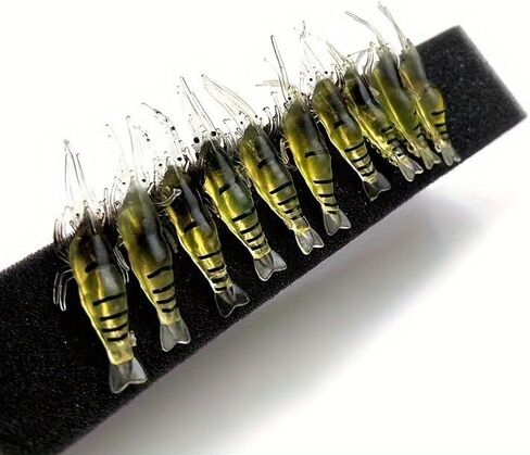 Fishing Lures,Soft Silicone Shrimp for bass Lures,Jigs Fishing Bait for Freshwater and Saltwater,Fishing Gifts in Saudi Arabia