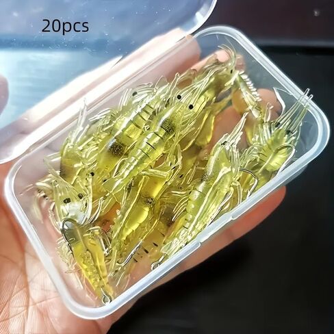 Fishing Lures,Soft Silicone Shrimp for bass Lures,Jigs Fishing Bait for Freshwater and Saltwater,Fishing Gifts in Saudi Arabia