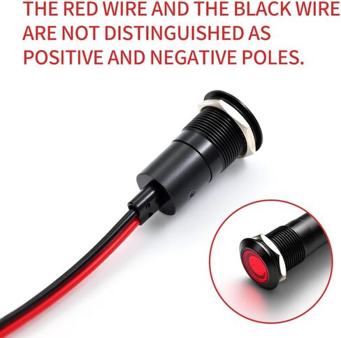 FILN 2 قطعة 12 مم (1/2 بوصة) ضوء مؤشر LED ضوء مؤشر مقاوم للماء مصباح إشارة معدني 110 فولت IP67 رأس مصباح الطيار الأزرق لضوء قارب السيارة (110 فولت-أسود بأكسيد أخضر قطعتان) in Kuwait
