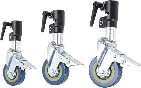 VBESTLIFE 0.98 inch / 25mm Light Stand Wheels Set 3pcs, Heavy Duty Photography C Stand Wheels with Brake for Photo Studio Video in Saudi Arabia