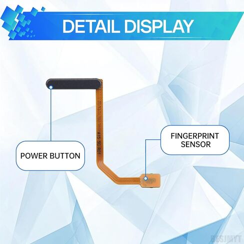 لهاتف Samsung Galaxy A15 5G زر الطاقة الأسود الشجاع ومستشعر بصمات الأصابع، كابل مرن بديل للتشغيل/الإيقاف الجانبي، زر التحكم، أجزاء إصلاح الموصل SM-A156U SM-A156U1/DS in Kuwait