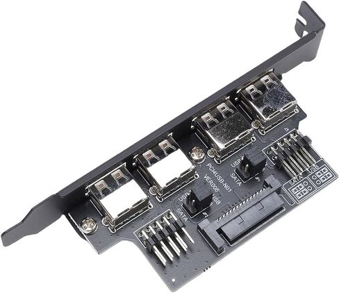 بطاقة منفذ مزدوجة 9PIN إلى 4xUSB2.0، كابل PCI Bracket، للكمبيوتر المكتبي، أضف منافذ USB إلى الجزء الخلفي من الجراب من أجل Wins، 7، 8، 10، 11، OS X، الدعم in Kuwait