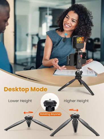 مجموعة أدوات تسجيل الفيديو USKEYVISION لأجهزة iPhone Youtuber Kit مجموعة أدوات إنشاء المحتوى للهواتف الذكية مع حامل ثلاثي القوائم كامل الحجم قابل للتمديد مقاس 59 بوصة، وإضاءة LED ثلاثية الألوان، وميكروفون Shotgun لهاتف iPhone 15/14/13 Mini/Pro/Max(Vlog K4 in Kuwait