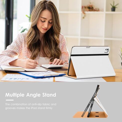 VIKESI Case for iPad Pro 13-inch M5 or M4 Released in 2025 or 2024, Leather Stand Cover with Apple Pencil Holder, Auto Wake/Sleep, Multiple Viewing Angles, Built in Hand Strap & Pocket,Navy Blue in Saudi Arabia