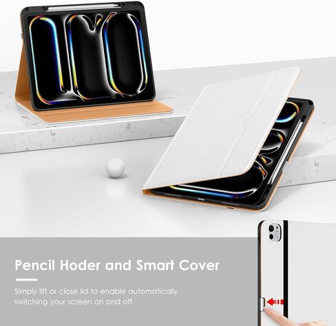 VIKESI Case for iPad Pro 13-inch M5 or M4 Released in 2025 or 2024, Leather Stand Cover with Apple Pencil Holder, Auto Wake/Sleep, Multiple Viewing Angles, Built in Hand Strap & Pocket,Navy Blue in Saudi Arabia