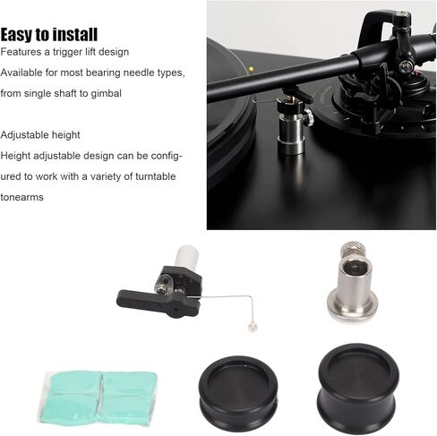 Automatic Tonearm Arm Lifter, Professional High End Tonearm Safety Raiser for Turntable Disc, Turntable Record Player Arm Lifter, Adjustable Height in Saudi Arabia