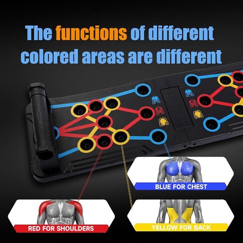 Push Up Board 9-in-1 ، معدات تمرين متعددة الوظائف لصالة الألعاب الرياضية المنزلية-تدريب القوة والصدر ، الذراع ، تمارين أساسية للرجال والنساء ، حرق الدهون والبناء العضلات in Kuwait